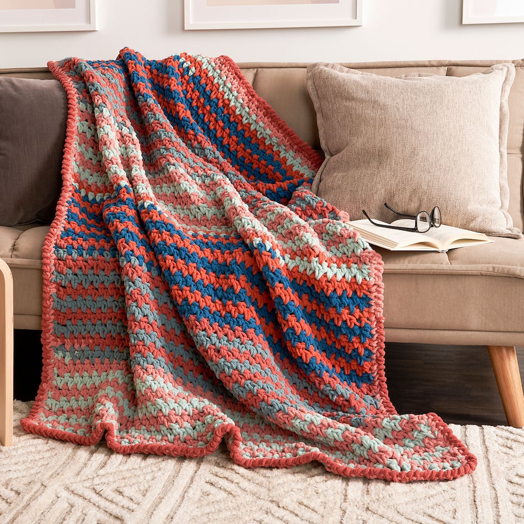 Bernat® Blanket O'Go™ Touch of Texture Crochet Blanket